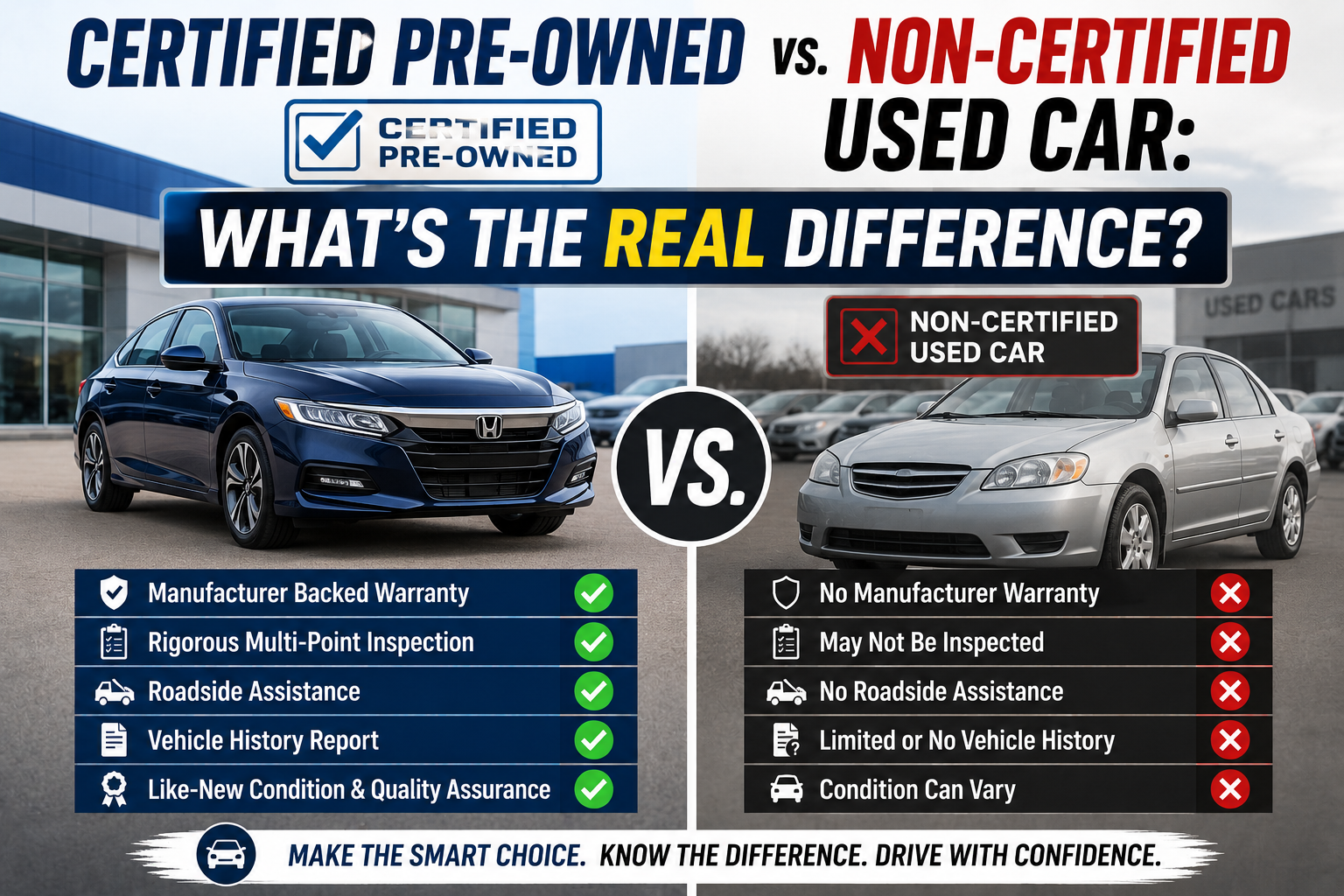 Certified Pre-Owned vs. Non-Certified Used Car