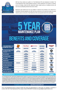 5 Year Maintenance Plan Benefits & Coverage