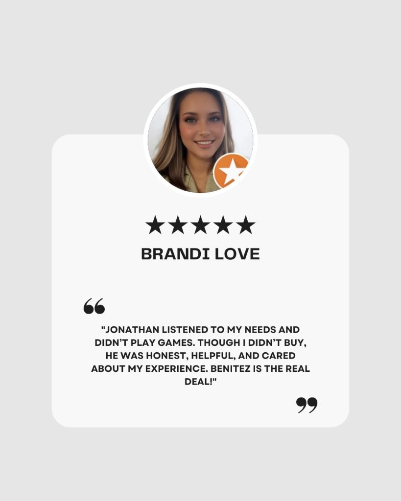 Brandi highlights how Benitez Auto Group in Dallas helped her secure affordable financing and her dream car