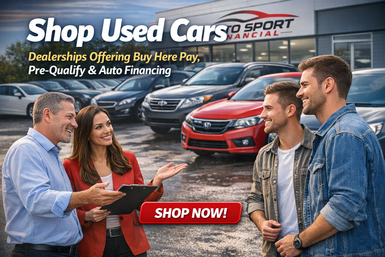 Dealerships Offering Buy Here Pay, Pre-Qualify & Auto Financing | Auto Sport Financial