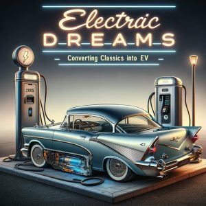 Vintage car converted to EV