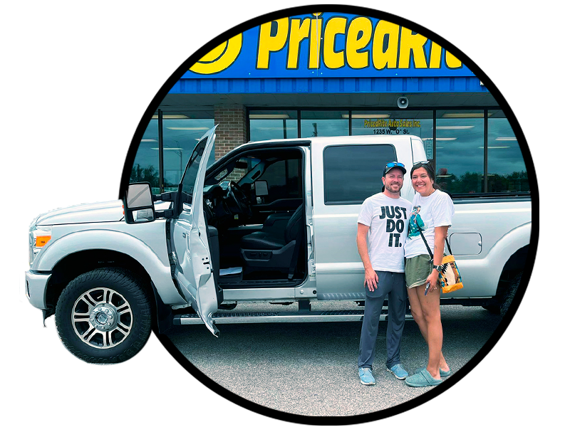 Thanks-Customers A Happy Couple of PricedRite Auto Sales Customers