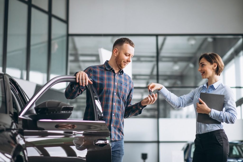 A man purchasing a new car
