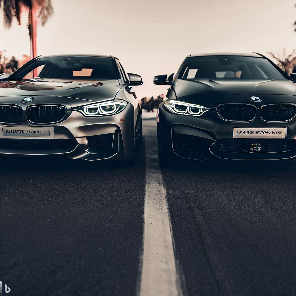 BMW M5 and a BMW M5 Competition