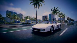 white luxury car