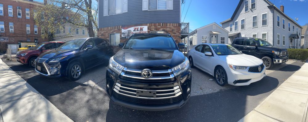 ZLK Panoramic Lot Photo April 2024 (2) (1) Used Pickup Truck & SUV Dealer in Blackstone, MA | ZLK Auto Fair