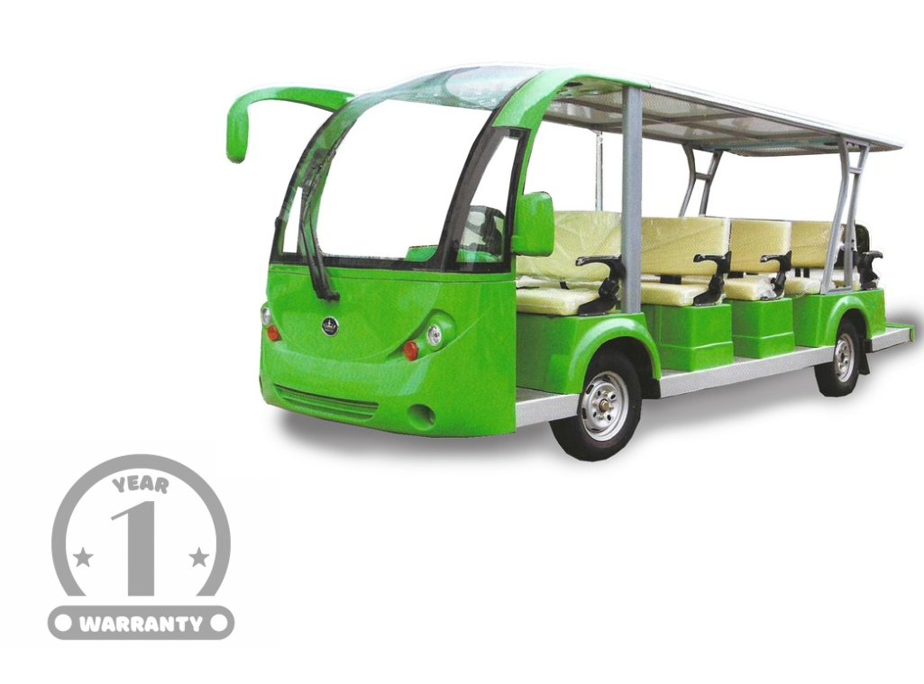 Specialty Models image For 8-passenger, bus, and bubble cars, a one-year warranty ensures our larger models are supported all year long.
