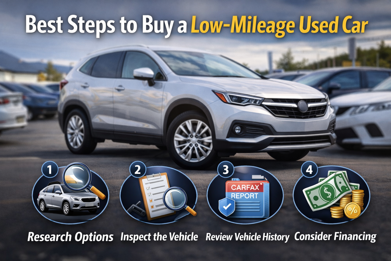 Steps to buy low mileage used car