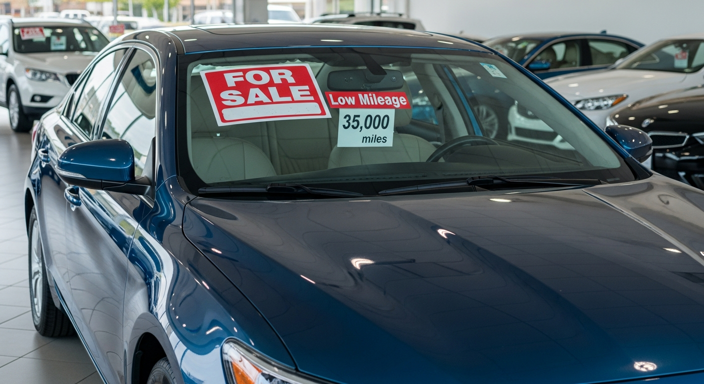 low mileage used car