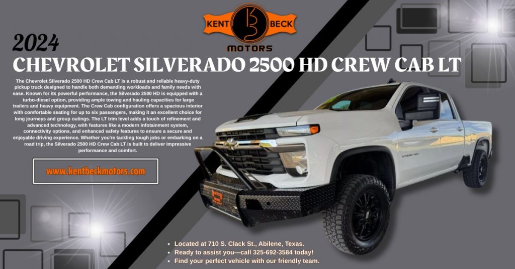 2024 Chevrolet Silverado 2500 HD Crew Cab LT, one of the best used trucks in Abilene, TX