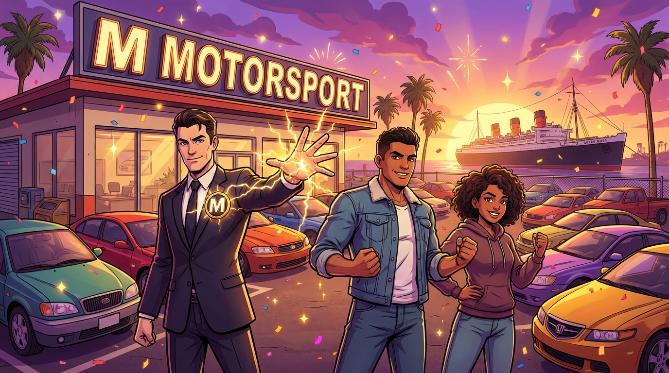 M Motorsport Long Beach used car dealership team