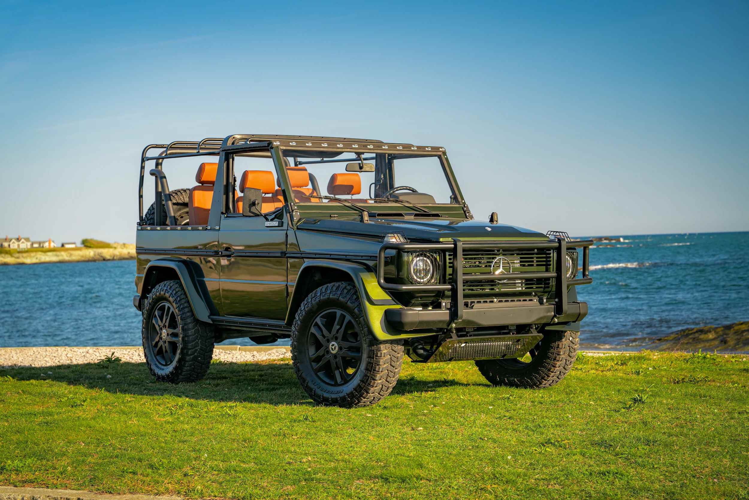 Vantage Auto Custom G Wagon Custom restored Mercedes G-Wagon in green at Vantage Auto
