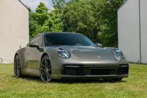Grey Porsche 911 luxury sports car
