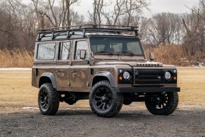 Restored metallic bronze Land Rover Defender 110