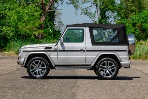 Silver Mercedes-Benz G-Wagon