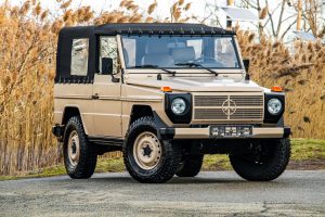 Military-inspired desert tan Mercedes-Benz 250GD