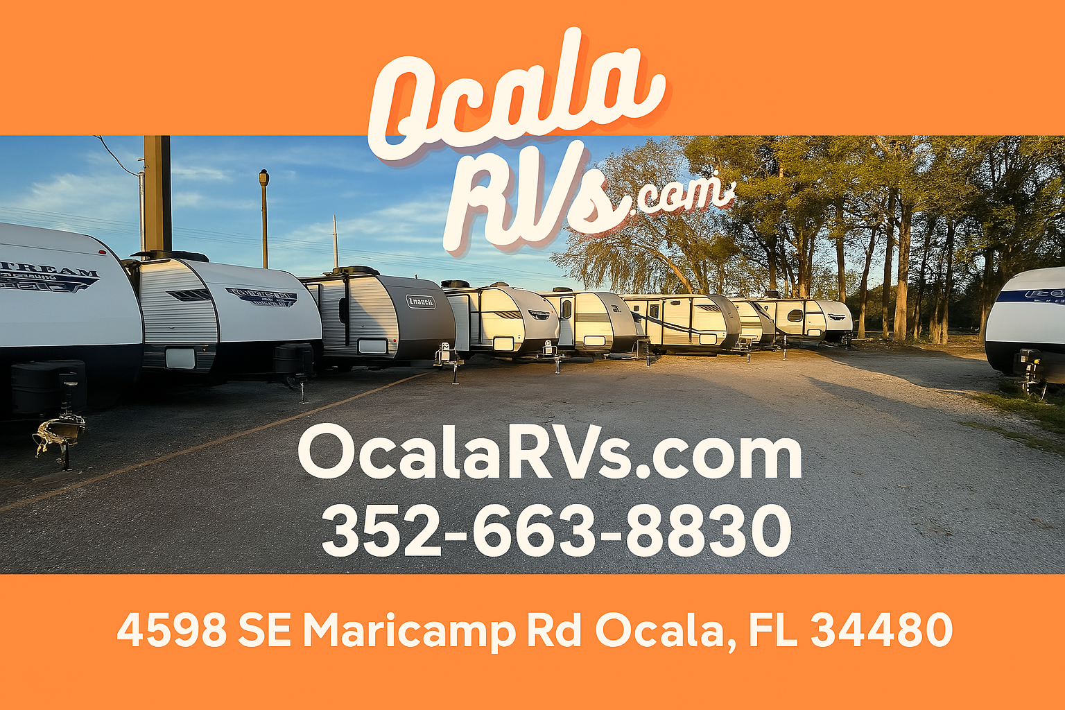 Ocala RVs Villages RV Repair Lot