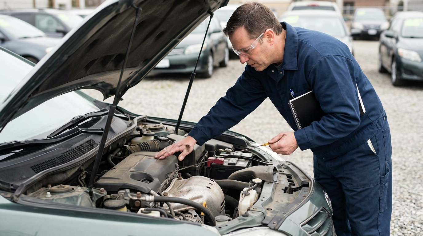 Used Car Checklist: Inspect a Used Pre-owned Vehicle Engine Before Buying 