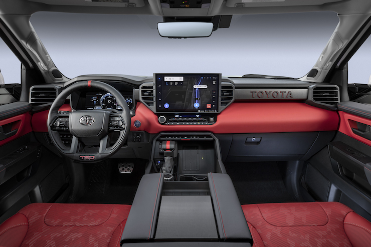Interior of 2022 Toyota Tundra