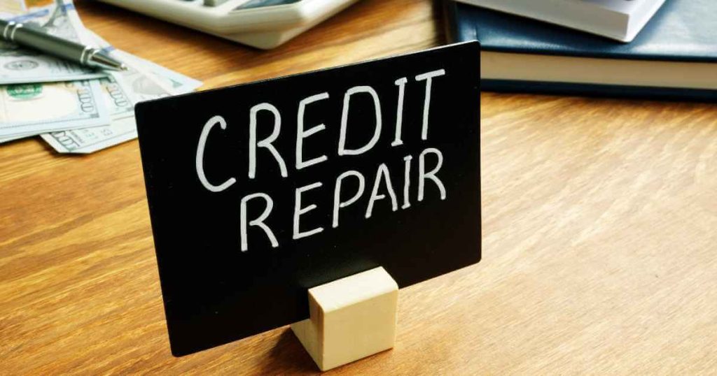 a picture of a paper with the words "credit repair" showing the ways to improve your credit for car loans
