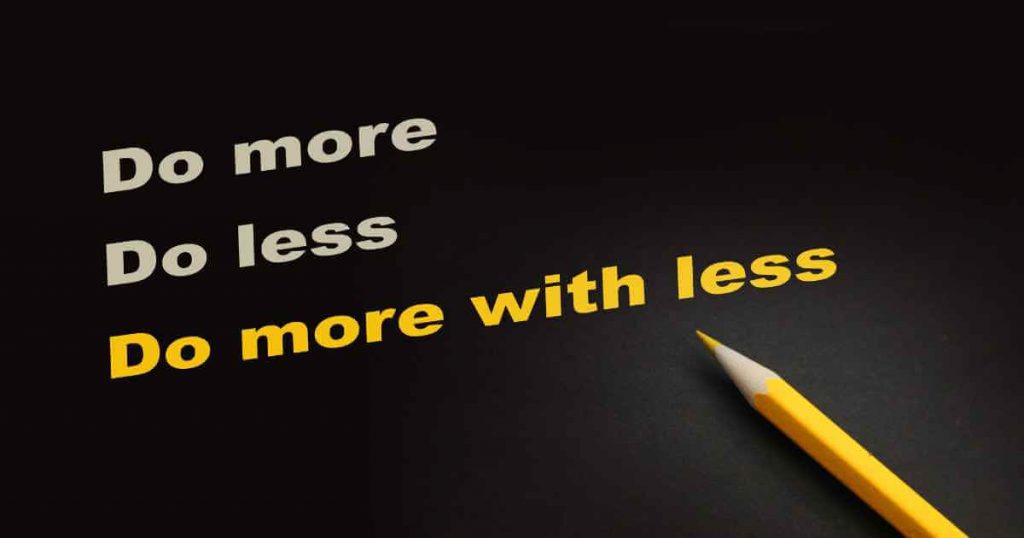 a pencil pointing to "do more with less" with U R Approved Credit Vehicles