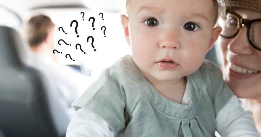 a baby with a puzzled look and question marks as it tries to find out what is U R Approved Credit Vehicles