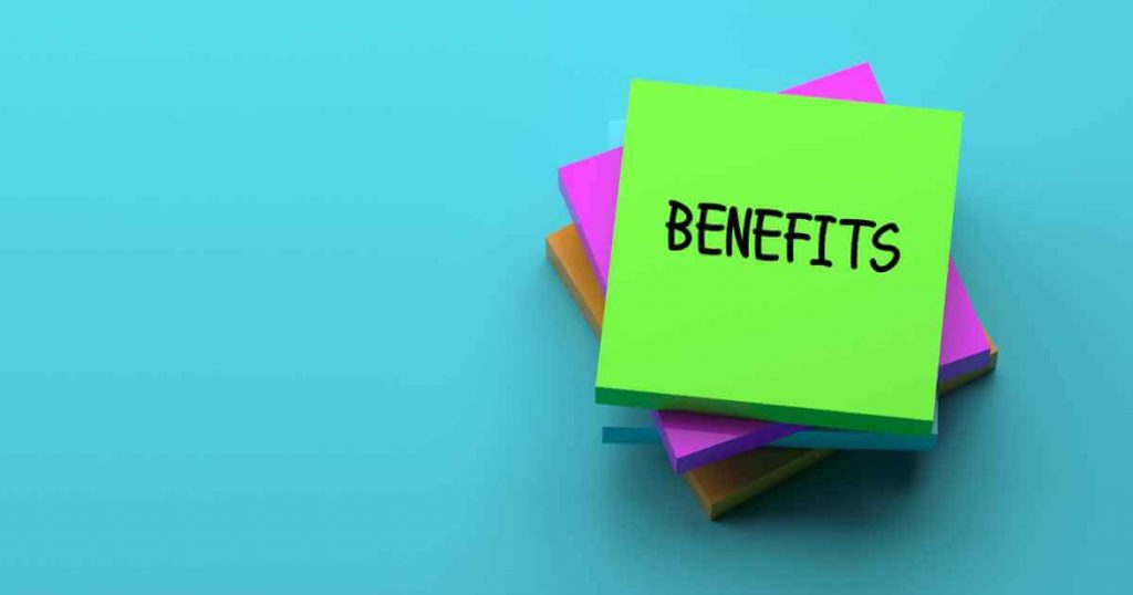 post it notes that say benefits