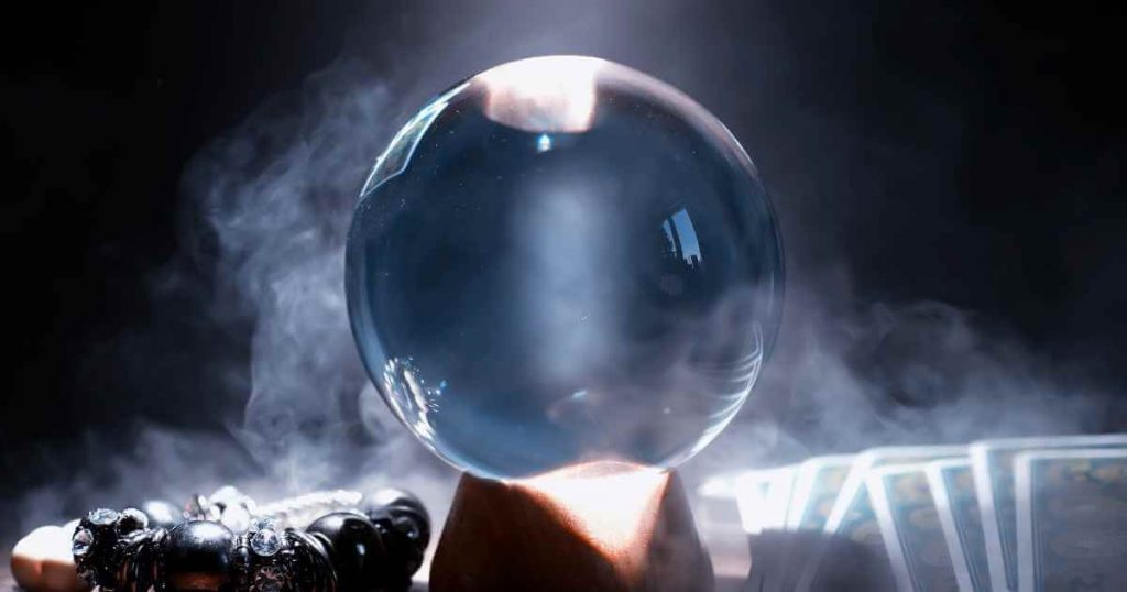 a crystal ball showing the potential future that awaits us with in house financing car dealers