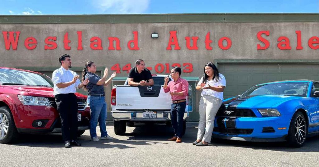 The staff at Westland Auto Sales enjoying their time together as they get ready to provide the best buy here pay here in Clovis CA