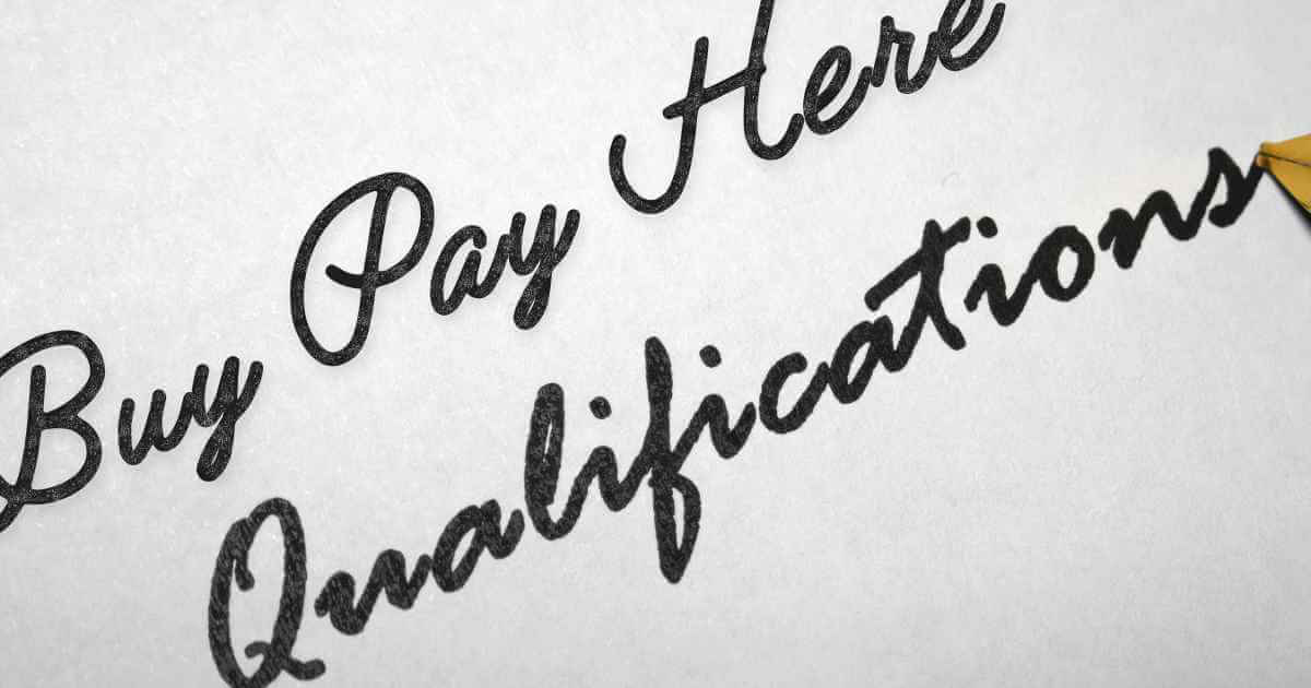a pen writing in cursive that says "buy pay here qualifications"