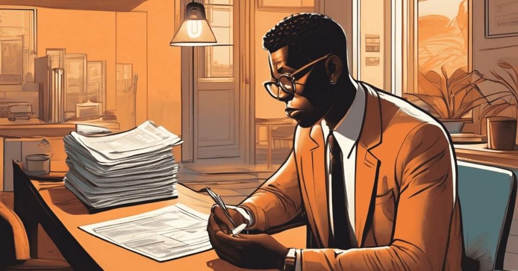 a man researching direct lending in fresno