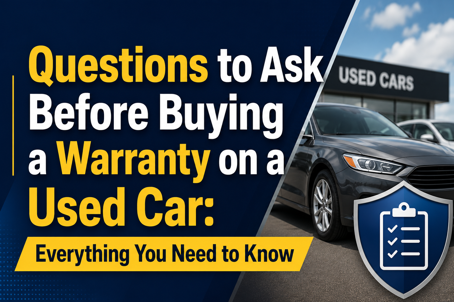 Questions to Ask Before Buying a Warranty on a Used Car