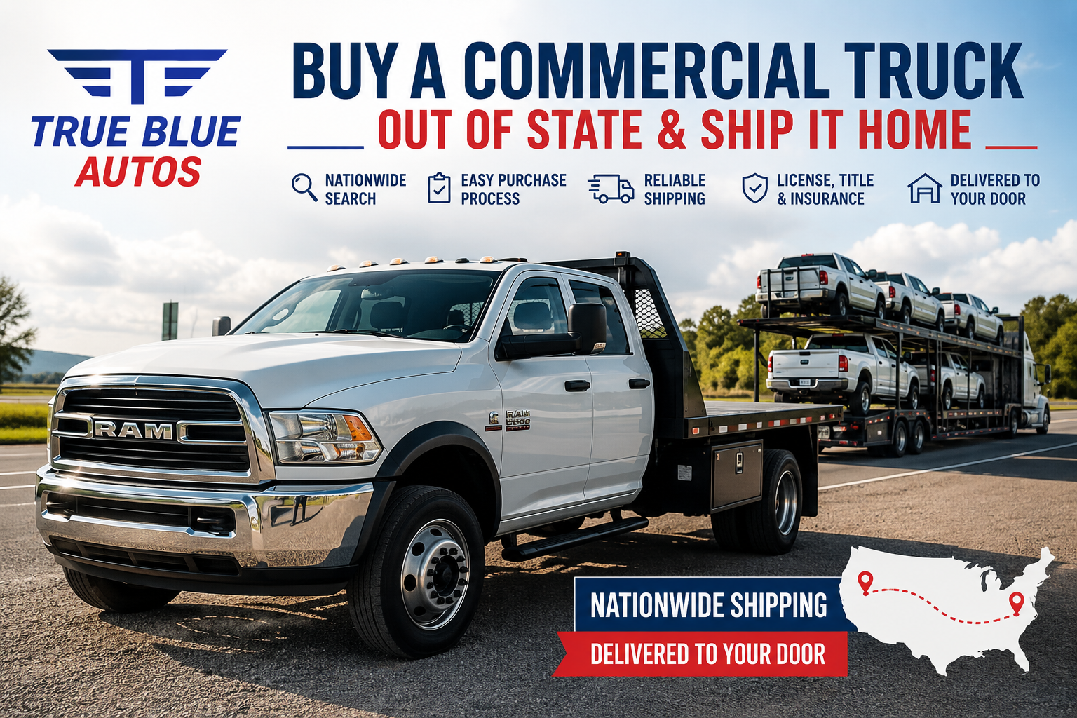 How to Buy a Commercial Truck Out of State and Have It Shipped to Your Door