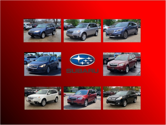 Collage of used Subaru models at Automax of Indiana — used Subaru South Bend
