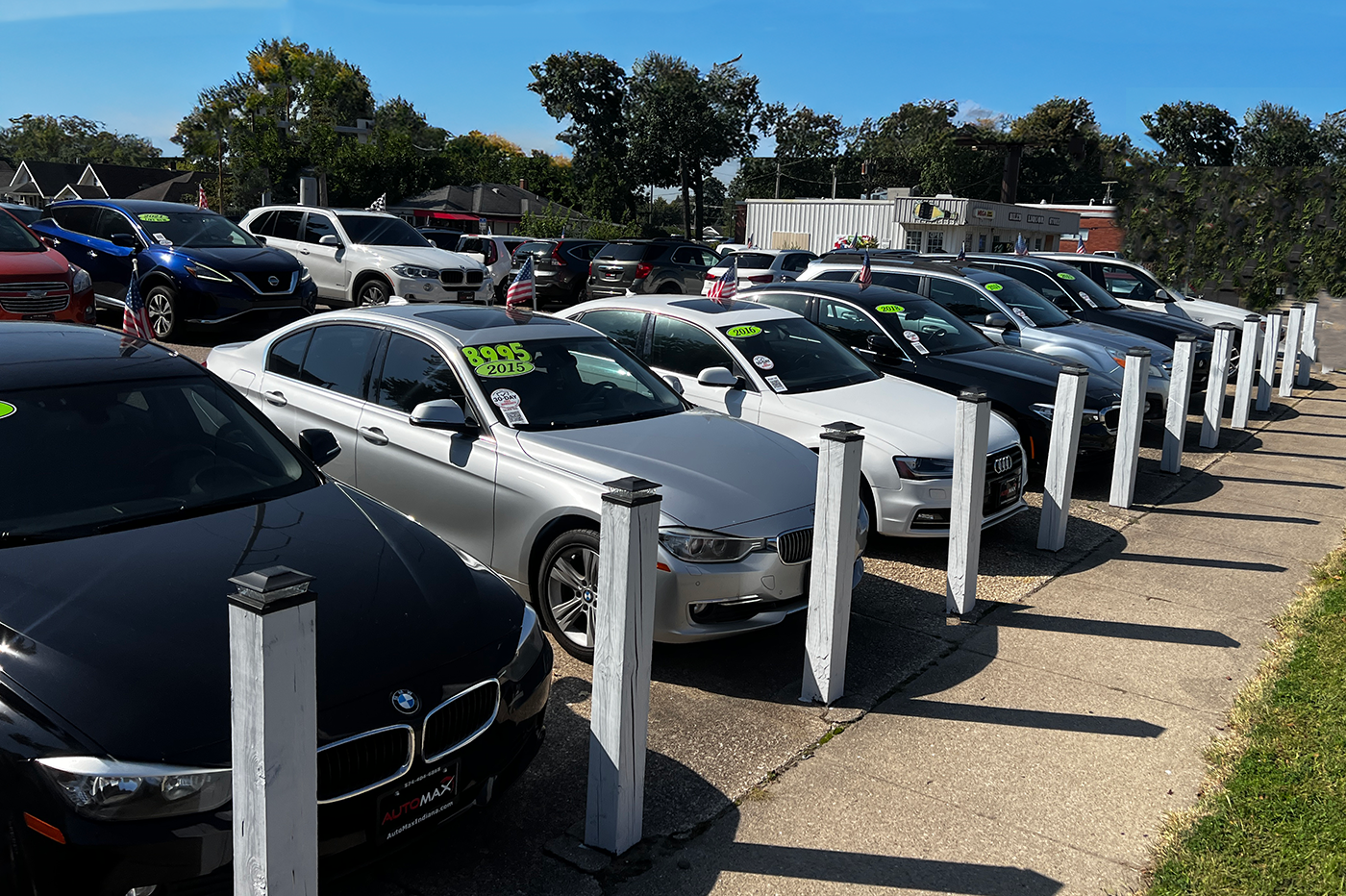 Premium used cars inventory at Automax of Indiana dealership lot in Mishawaka
