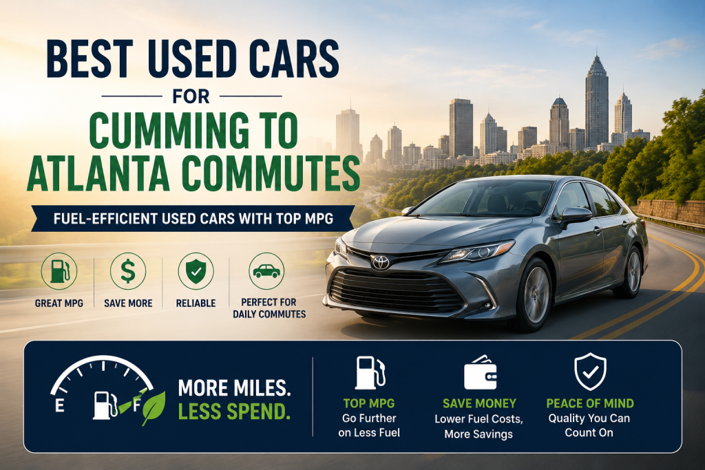 Best used cars for Cumming to Atlanta commutes with top MPG